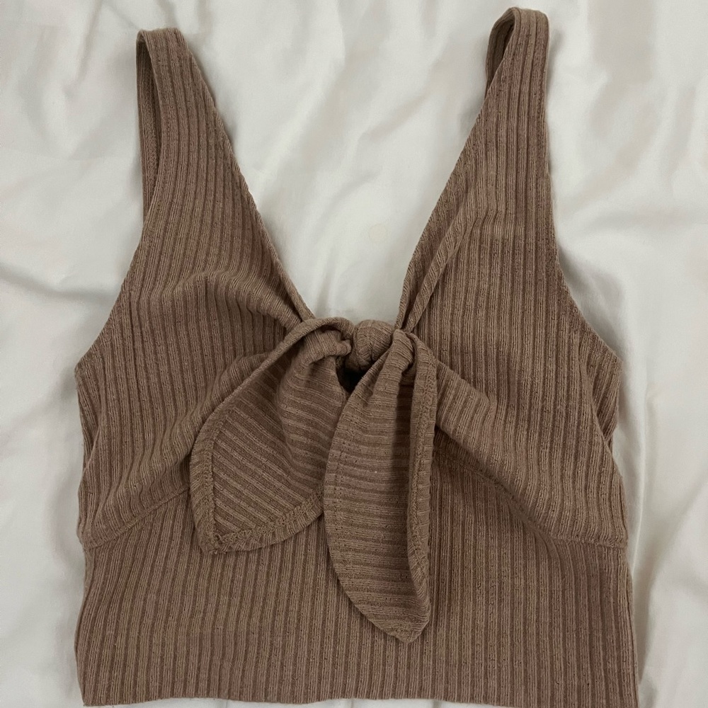 Abercrombie & Fitch Tie Front Knit Tank